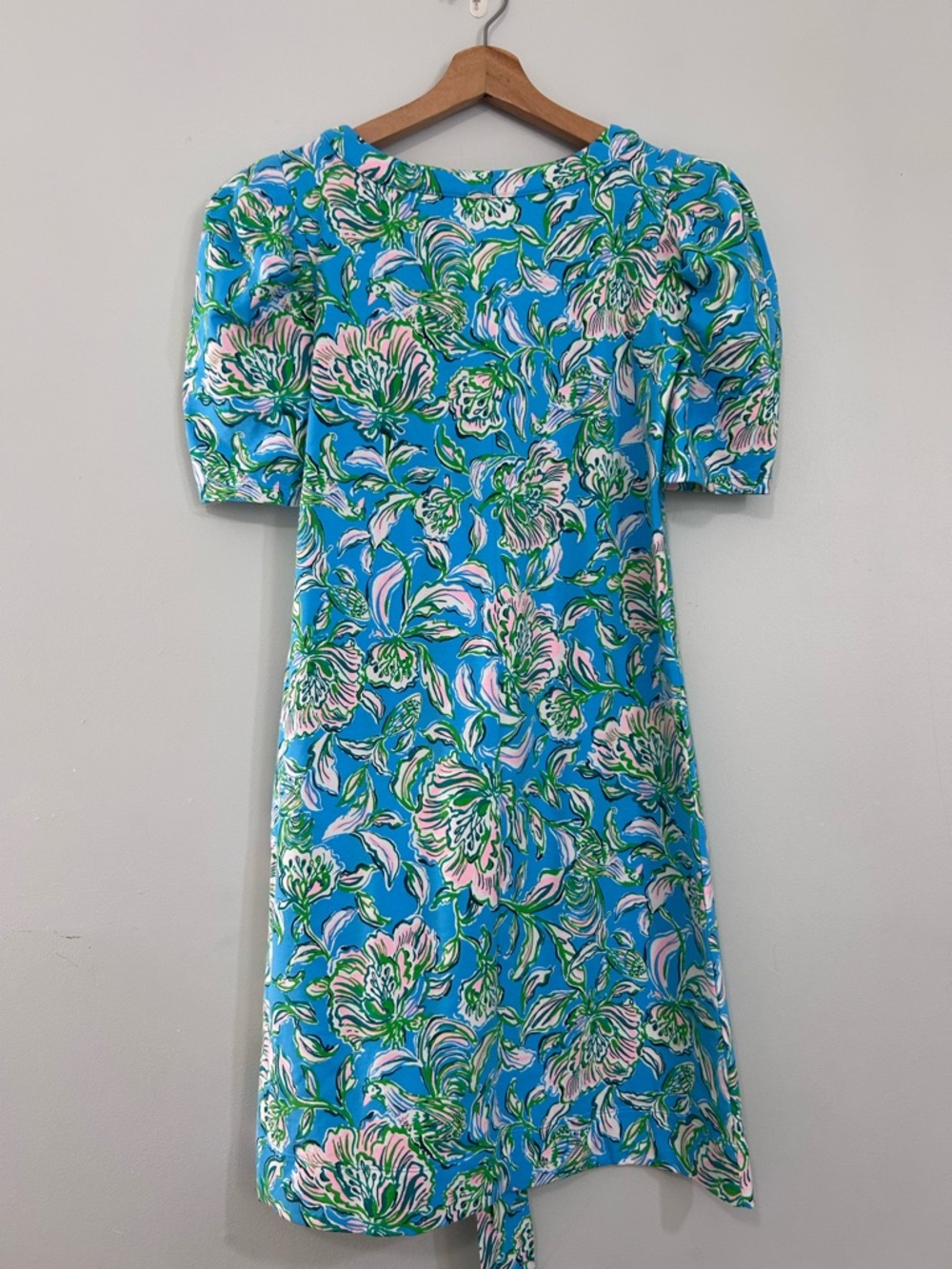 Lilly Pulitzer Harriet Elbow Sleeve Dress in "Cumulus Blue Chick Magnet" S - Picture 6 of 14